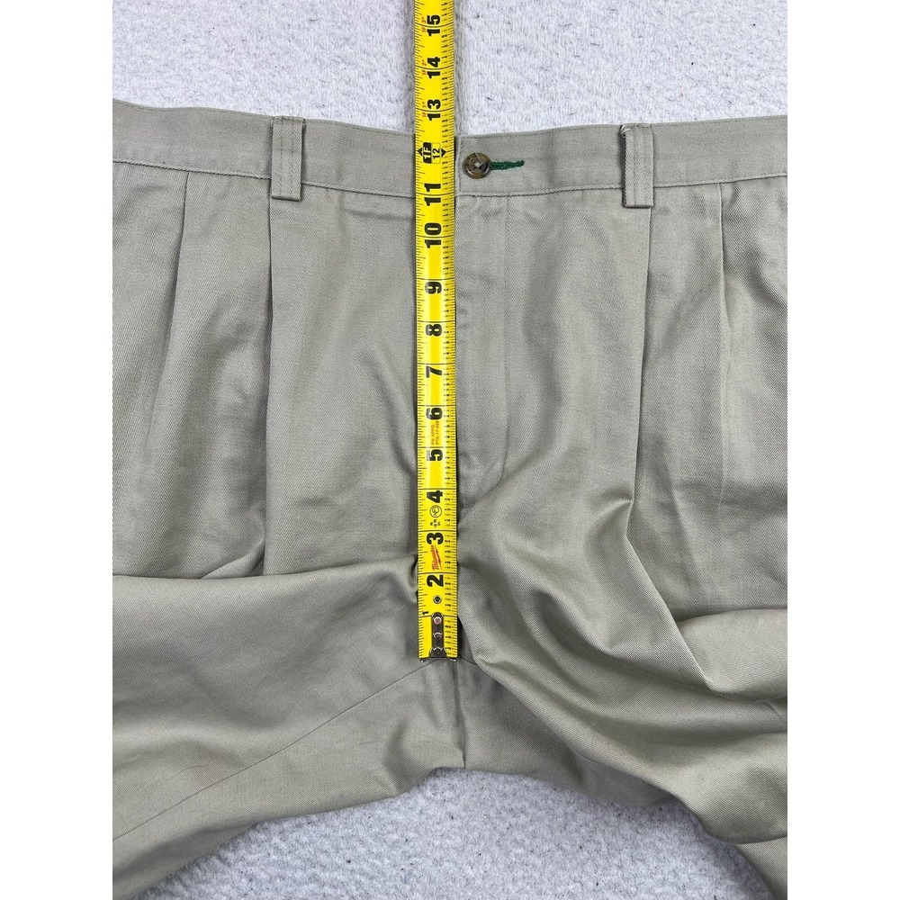 Tommy Hilfiger Pants Mens 36x30 Khaki Pleated Front Chino Trousers Dress Casual - Picture 7 of 10
